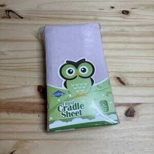 Abstract Fitted Cradle Nursery Sheet Pink Cotton Knit 18X36
